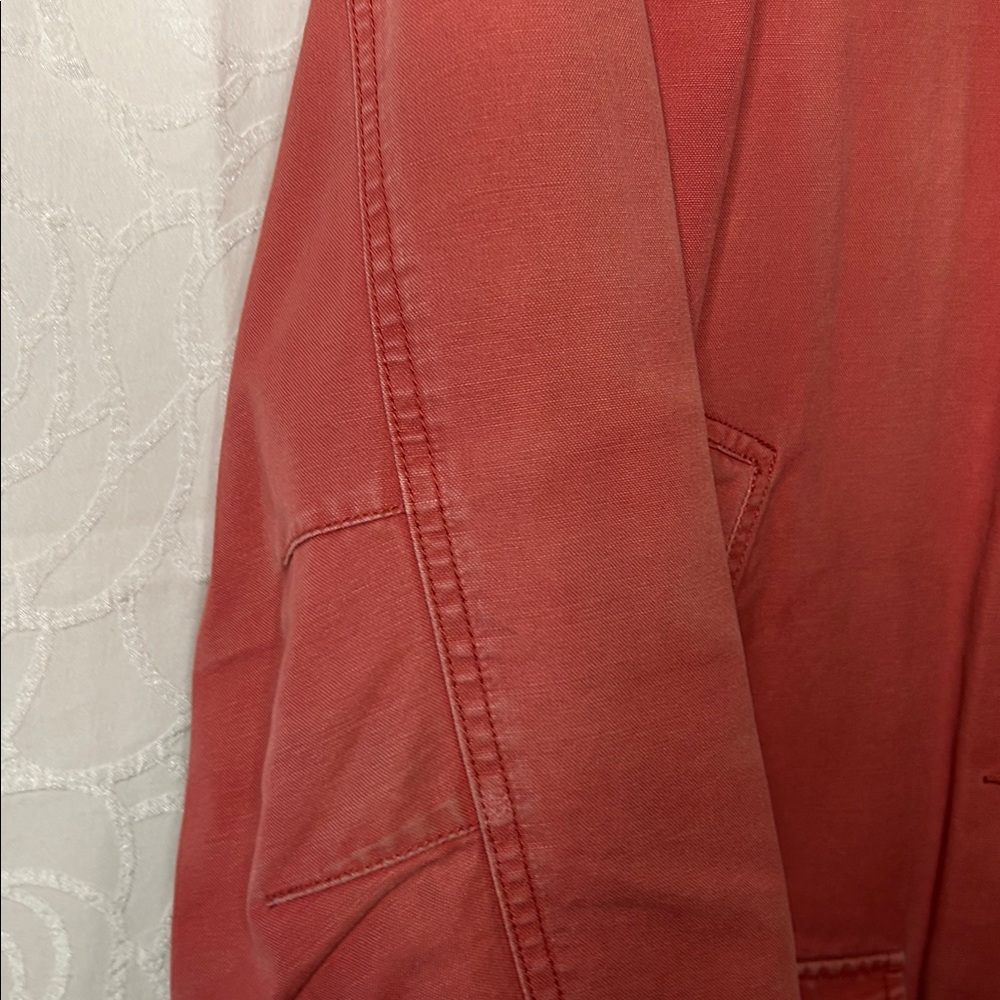 L.L. Bean Women’s Vintage Crimson Chore & Field Coat Brown Corduroy Collar Sz L - Picture 10 of 14